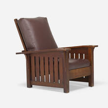 L. & J.G. STICKLEY, Drop-arm Morris chair, model 410 | toomeyco.com