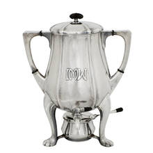 THE KALO SHOP, early and large samovar raised on cabriole legs terminating in paw feet, #7493 | toomeyco.com