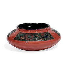 SARA SAX FOR ROOKWOOD POTTERY, Fine porcelain French Red glaze bowl | toomeyco.com