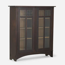 HARVEY ELLIS FOR GUSTAV STICKLEY, double-door bookcase, model 703 | toomeyco.com