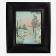 SARA SAX FOR ROOKWOOD POTTERY, Frozen Stream Vellum plaque | toomeyco.com