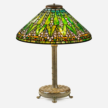 TIFFANY STUDIOS, Arrowroot Shade On Associated Base | toomeyco.com