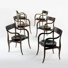 EDWARD WORMLEY, Alexandria chairs model 6004, set of six | toomeyco.com