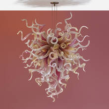 DALE CHIHULY, Clear and Cranberry Chandelier with Gold Leaf | toomeyco.com