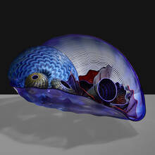 DALE CHIHULY, large Imperial Blue and Purple Seaform Set | toomeyco.com