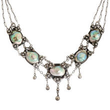 THE KALO SHOP, necklace with trillium flower motif and drop pendant accents | toomeyco.com